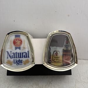Natural Light Beer Advertising Lighted Back Bar Cash Register Sign Bar Mancave